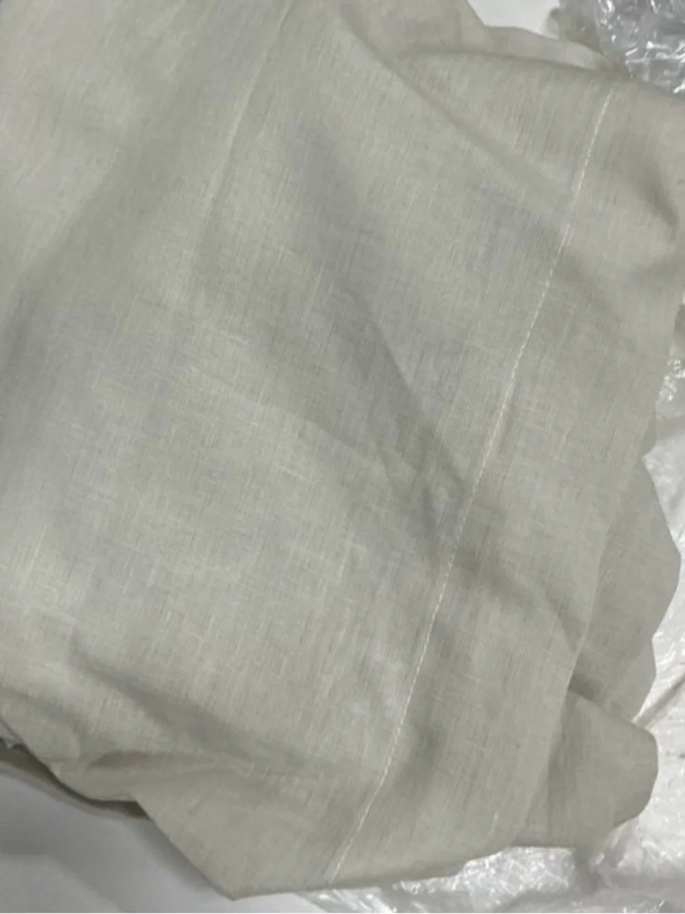 Quince European Linen Shower Curtain in light grey NWOT
